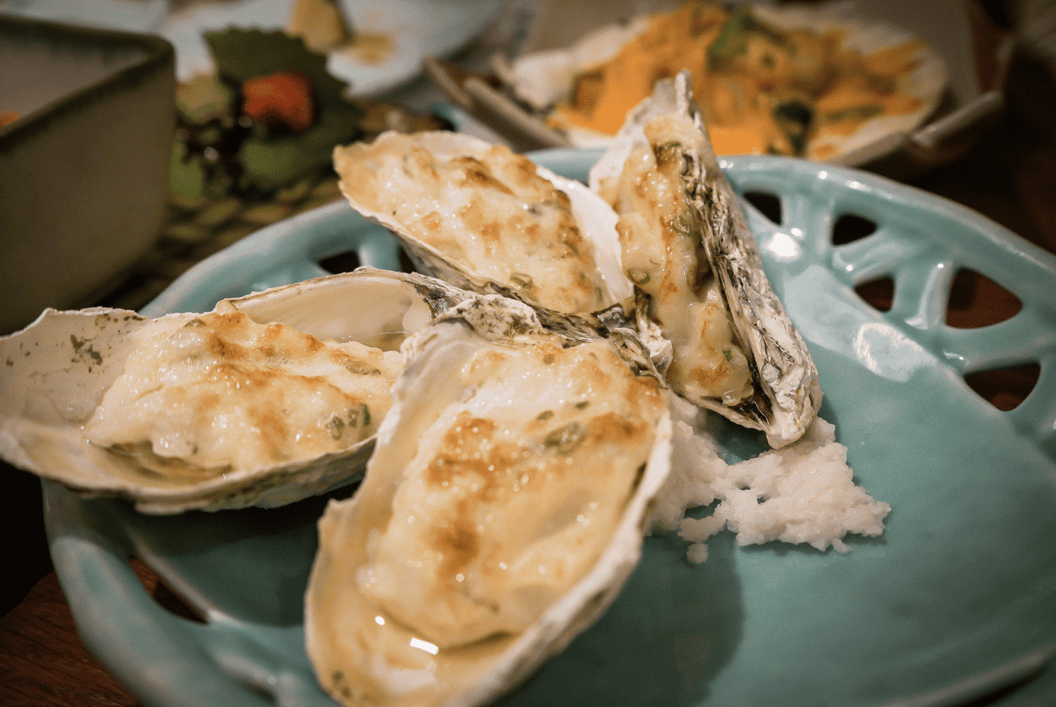 Baked Pacific Oysters with Cheese